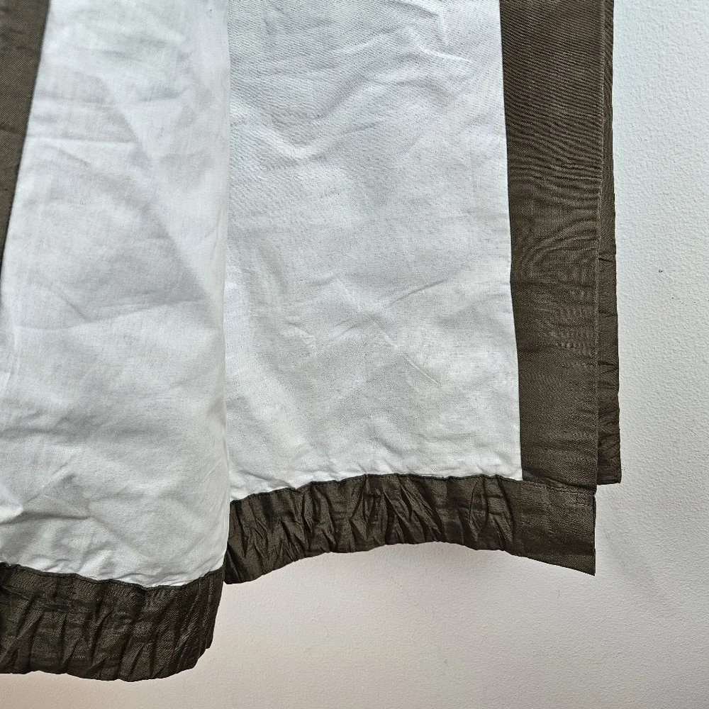 RESTORATION HARDWARE Silk Lined drapey Panels Curtains Brown-3 Panels 48